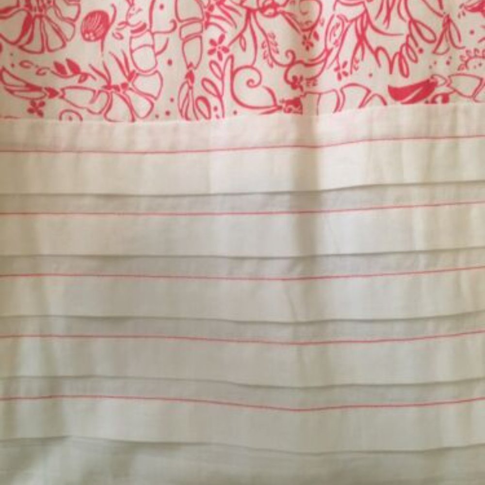 Lilly Pulitzer Size 0 Strapless White and Pink Crawfish Dress - Picture 5 of 8